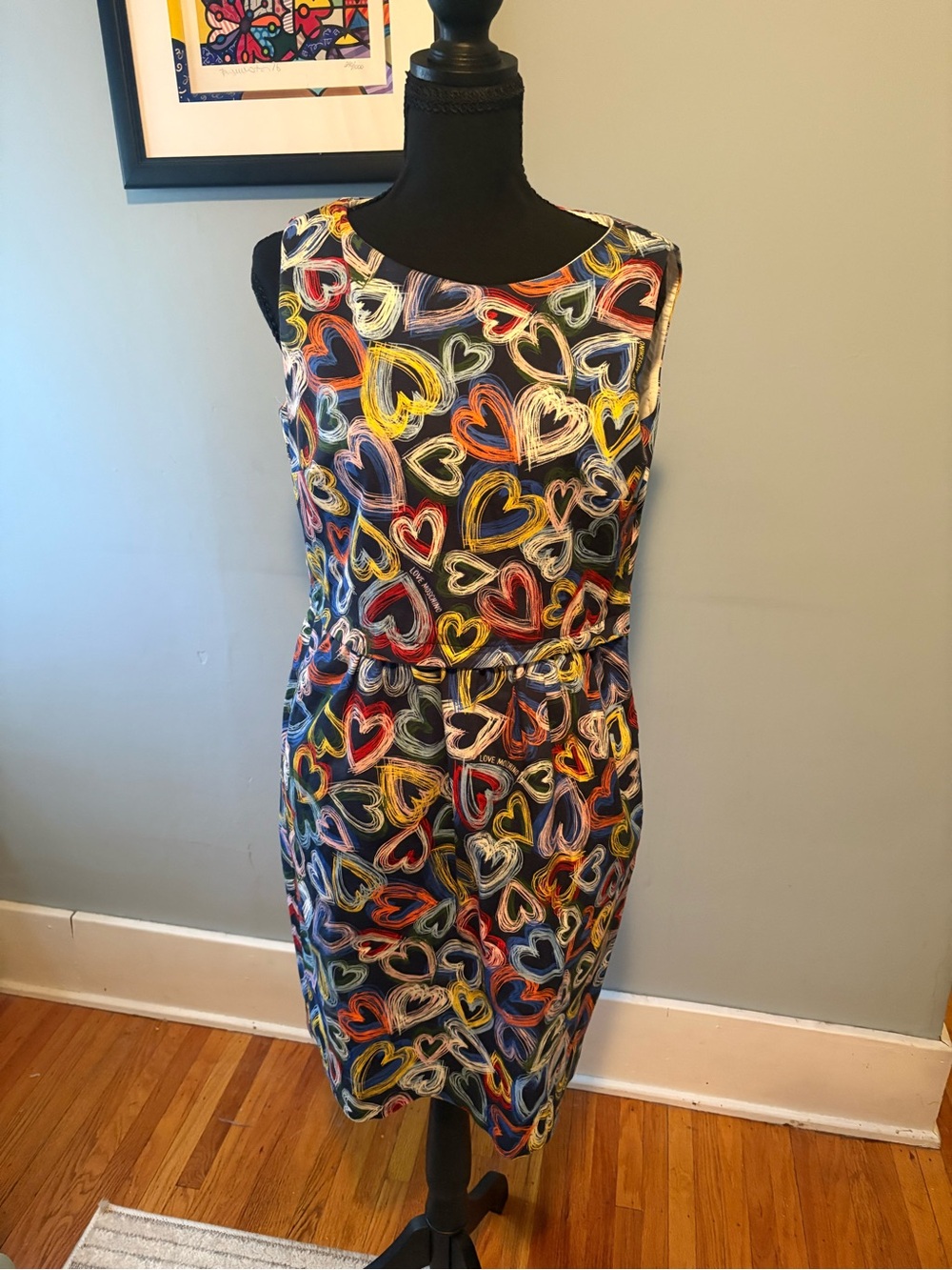 Love Moschino Luxury Heart Dress Sleeveless Size 8